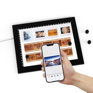 Imagem de Visualizador magnético de slides de 20 x 15 cm, luz 5600 K, ultrafino, 10 níveis, luz de fundo de brilho ajustável para slides e digitalização negativa de filme de 35 mm