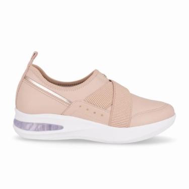 Imagem de Tênis SoftStep Anabela Médio Rose com Ouro Rosado - Piccadilly, 37