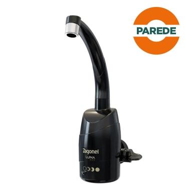 Imagem de Torneira Elétrica Zagonel de Parede Luna Black, 4 Temperaturas, 5500 Watts