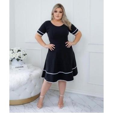 Imagem de Vestido Midi Denise Moda Evangélica Feminina - Miss Flower, Preto, M