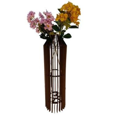 Imagem de Vaso de Chão Decorativo Grande MDF PENEDO - LENOBRE, Preto, 90x20cm