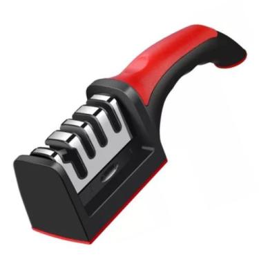 Imagem de Afiador Amolador De Facas E Tesouras 3 Tipos De Pedras Gold - Home Goo