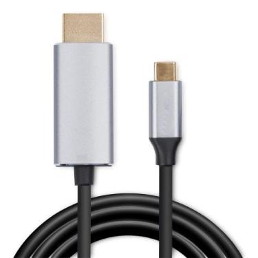 Imagem de Cabo USB-C HDMI 4K 30Hz 2 Metro Thunderbolt 3 HDMI 4K - PONTO DO NERD