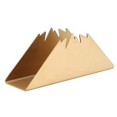 Imagem de Porta-guardanapos, suporte de guardanapo triangular de aço inoxidável, suporte vertical para lenços para casa, restaurante, hotel, 16,9 x 6,5 x 4,5 cm (01)