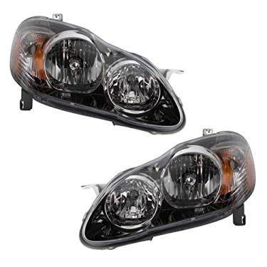 Imagem de TRQ Conjunto de montagem de faróis compatíveis com Toyota Corolla 2004-2008 TO2502154 TO2503154