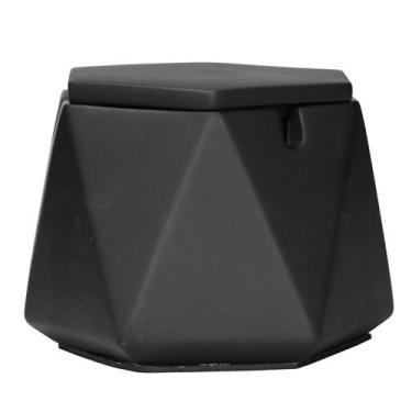 Imagem de Cinzeiro de concreto FREELOVE com tampa para cigarros preto