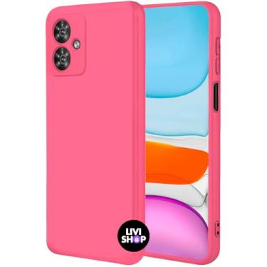 Imagem de Capa Case Capinha Compatível Motorola G54 Silicone Com Bordas Elevadas Aveludada Forro Premium (ROSA PINK)