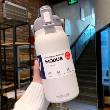 Imagem de Garrafa Térmica de Água Café Suco ModusAço Inox Portátil 1,7 Litros Be