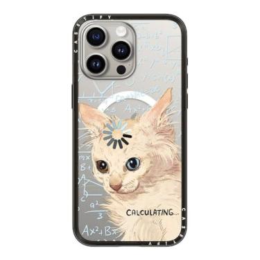 Imagem de CASETiFY Capa compacta para iPhone 15 Pro Max [fina e elegante/compatível com Magsafe/1,2 m. Proteção contra quedas de nível militar] - Calculadora... - Preto transparente