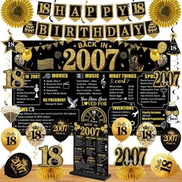 Imagem de Kit de decorações de aniversário Eiurteao 18º aniversário para meninos