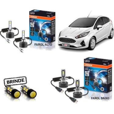 Imagem de Kit Lampada Led Osram Farol New Fiesta 14 15 16 17 18 19
