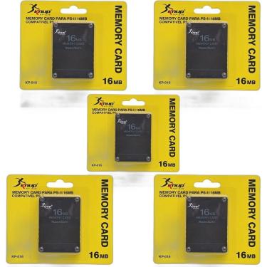 Imagem de Kit 5 Memory Card 16mb Máximo Desempenho Preto