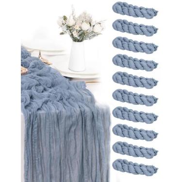 Imagem de Table Runner FUANGUI Romantic Cheesecloth Dusty Blue 3x3m
