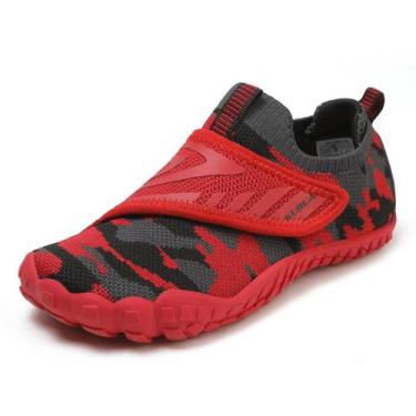 Imagem de Sapatos aquáticos de caminhada KUBUA Kids Red para meninos e meninas 3