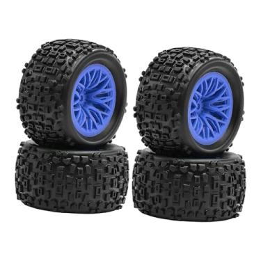 Imagem de harayaa Pneus de carro RC em escala 1:18, rodas, manutenção, substituição, controle remoto, brinquedos, acessórios, peças de reposição 4x4, pneus de, Azul