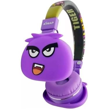 Imagem de Fone de Ouvido Headset Wireless 5.0 Bluetooth Infantil Monsters Sem Fio Dobrável Para Crianças, Fones Over-Ear Com Design de Personagem de Desenho Animado (Roxo)