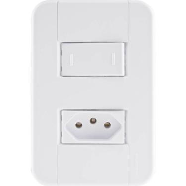Imagem de Conjunto 4x2 1 Interruptor Paralelo 10 A 250 V 1 Tomada 2p+t 20 A 250 V Tramontina Tablet
