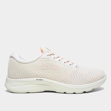 Imagem de Tênis Olympikus Atmos Feminino, Branco, Laranja, 37