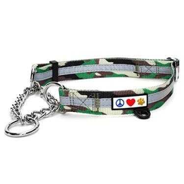 Imagem de Coleira para cachorro Pawtitas com coleira reflexiva para cães, coleira para cães, coleira para cachorro, coleira para cachorro grande e gola para cachorro verde camuflagem