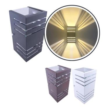 Imagem de 2X Arandela Externa 2 Focos 6 Frisos Moderna Parede Ar2010 F