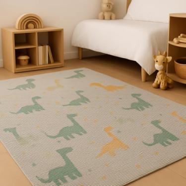 Imagem de Tapete Infantil para Quarto Kids 1,40x1,00 Moderno, Macio e Antiderrapante (Dinossauro)