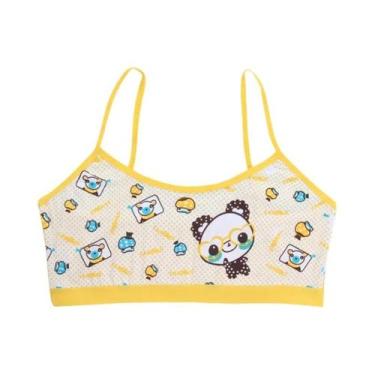 Imagem de Sutiãs De Treinamento Com Estampa De Panda E Flores Para Meninas Adole