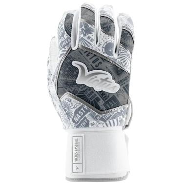 Imagem de Victus NOX Luva de rebatedor completa, branca/prata, adulto grande