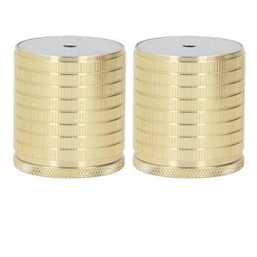 Imagem de Yinhing Risers de Cama Ajustáveis, Risers de Móveis para Serviços Pesados Conjunto de 4, 43-75 Mm, Risers de Perna de Mesa de Carga Forte, Suporta até 500 Kg, para Camas, sofá, Mesa (Ouro brilhante)