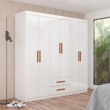 Imagem de Guarda-roupa 6 Portas 2 Gavetas Aurora - Carioca Móveis