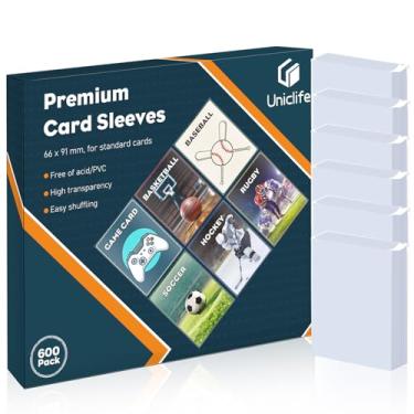 Imagem de Uniclife 600 Capas para Cartões Colecionáveis Transparentes - Protetores de Cartões Esportivos, MTG, Futebol, Yugioh e Fotográficos - 66 x 91 mm