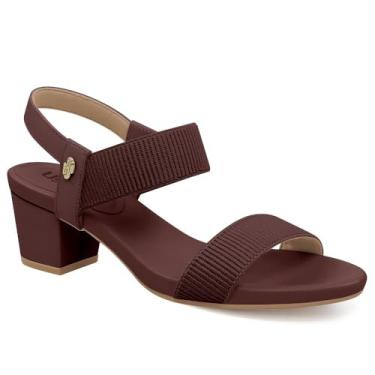 Imagem de Sandalia Usaflex Salto Bloco Y8204 Vinho 34