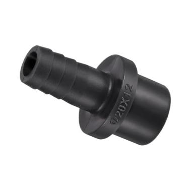 Imagem de Unifizz 2 peças 20 mm x 12 mm (3/10.2 cm x 1/5.1 cm) adaptador de mangueira farpada PVC conector reto preto para jardim e irrigação