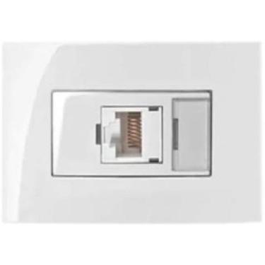 Imagem de 5 Pc Tomada Para Moveis Margirius Rj45 Branca Informática C