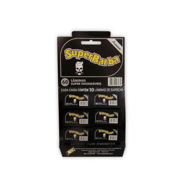 Imagem de Lamina De Barbear 60Pc Super Barba Premium Barbearia