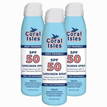 Imagem de Spray de proteção solar Coral Isles Reef Safe SPF 50 180mL, pacote com