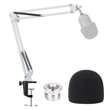 Imagem de Mic Boom Arm Stand e filtro Pop para Razer Seiren Mini White - YOUSHAR