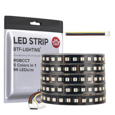 Imagem de Luzes de fita LED BTF-LIGHTING RGBCCT 5050SMD 16,4 pés 96 LED/m