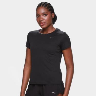 Imagem de Camiseta Puma Graphics Run Forever Faster W Feminina, Chumbo, G