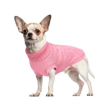 Imagem de Pawfun Suéter aconchegante com gola rolê para cães – Suéteres de tricô macios e quentes para meninos e meninas animais de estimação, suéter de Natal para roupas de inverno para filhotes pequenos