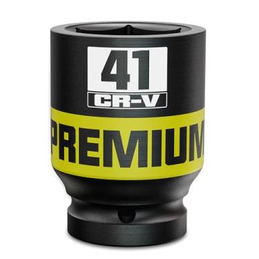 Imagem de Soquete de impacto de 6 pontos com acionamento de 2,5 cm, soquete profundo de 41 mm, métrico, CR-V, fabricação de máquinas de manutenção automotiva