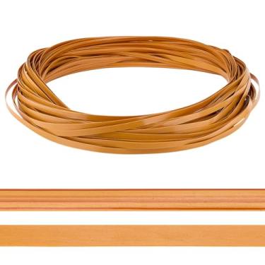 Imagem de MAYJOYDIY Material de reparo de vime laranja 1/10.2 cm material de tecelagem de vime plano suprimentos de substituição kit de tecelagem para cadeira de pátio sofá móveis DIY