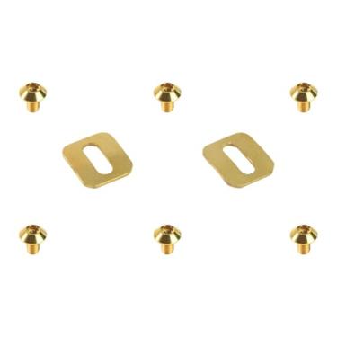 Imagem de Lljsszr 2x Vedações para Pedais de Bicicleta, Arruelas, Reparo de Substituição, Antiderrapante, com Parafusos, Presilha para Pedal de Bicicleta, Acessórios Pa, Ouro