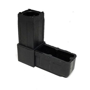 Imagem de Conector L Preto para Estruturas de Metalon e Alumínio de 1" (25 mm) -