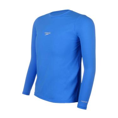 Imagem de Camiseta Infantil, Speedo, Manga Longa, Poliamida com Fastdry e Proteção UV50+, tamanho 2 - Azul