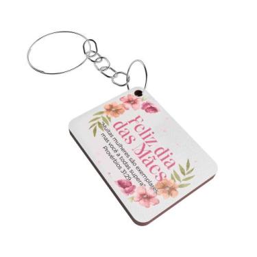 Imagem de Kit 50 Chaveiros MDF Dia das Mães Expressão de Carinho - R9, 1