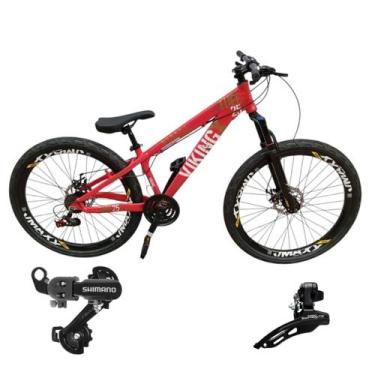 Imagem de Bicicleta Aro 26 Vikingx Aluminio Tuff 25 Mtb 24v Cambio Shimano Diant