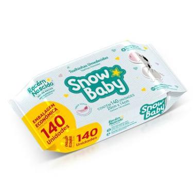Imagem de Toalha Umedecida 140 Unidades Snow Baby Recém-Nascido Hipoalergênica