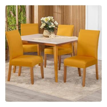 Imagem de Kit Capa Para Cadeira 04 Unidades Tecido Malha Gel - Lenharo Enxovais,