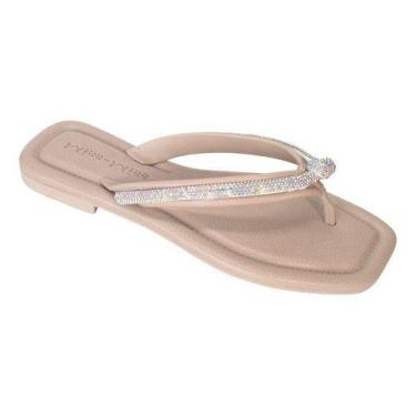 Imagem de Rasteirinha Rasteira Feminina Confortável Strass Elegante moda bloguei