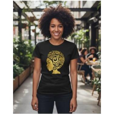 Imagem de Camiseta Samba Negra Afro Feminina Blusinha Baby Look - Blackchic, Pre